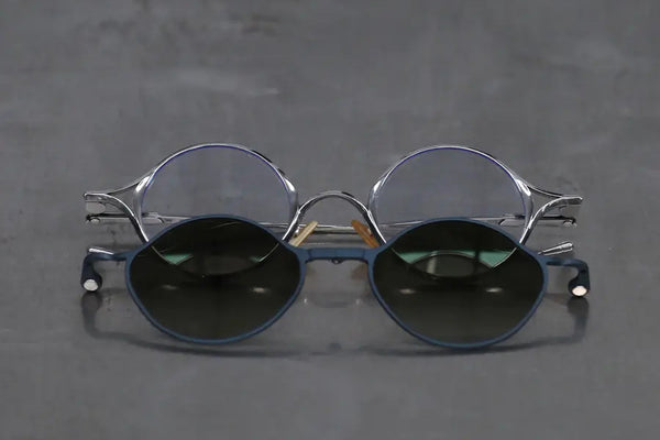 Rigards X The Viridi-Anne Collaboration Detachable Sunglasses RG1022TVA RG-RG1022TVA-YINMO Silver/Ink